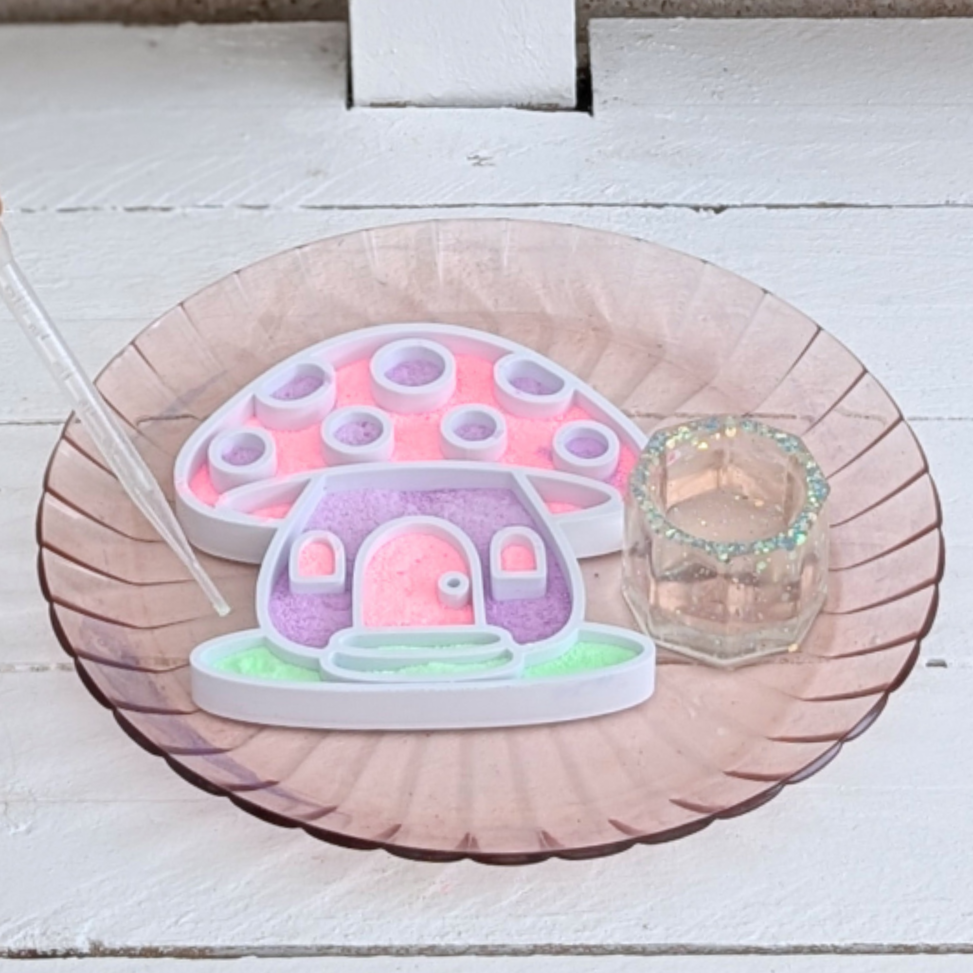 Mushroom Cottage Sensory Play Tray