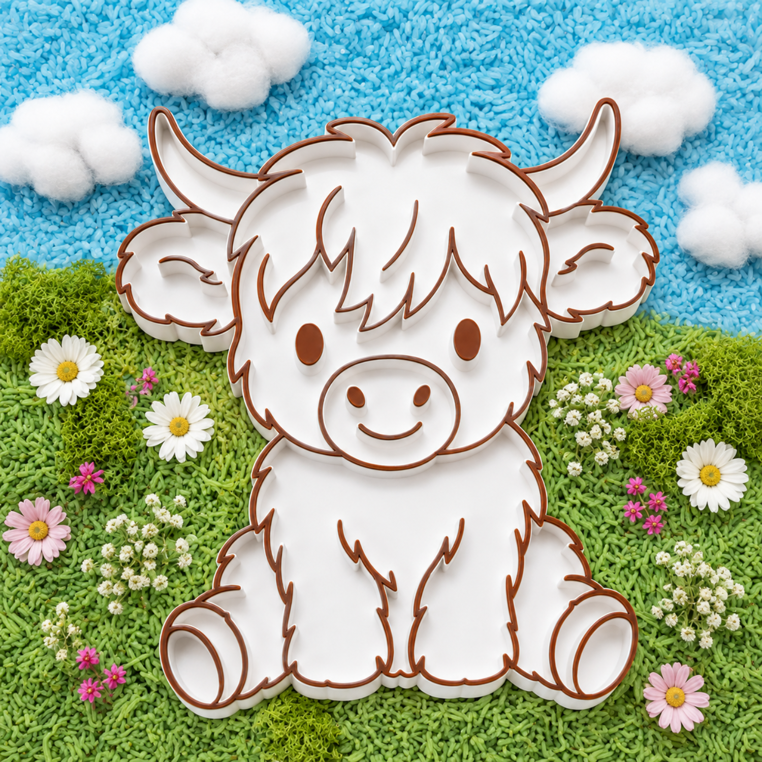 Highland Cow Sensory Play Tray & Accessories