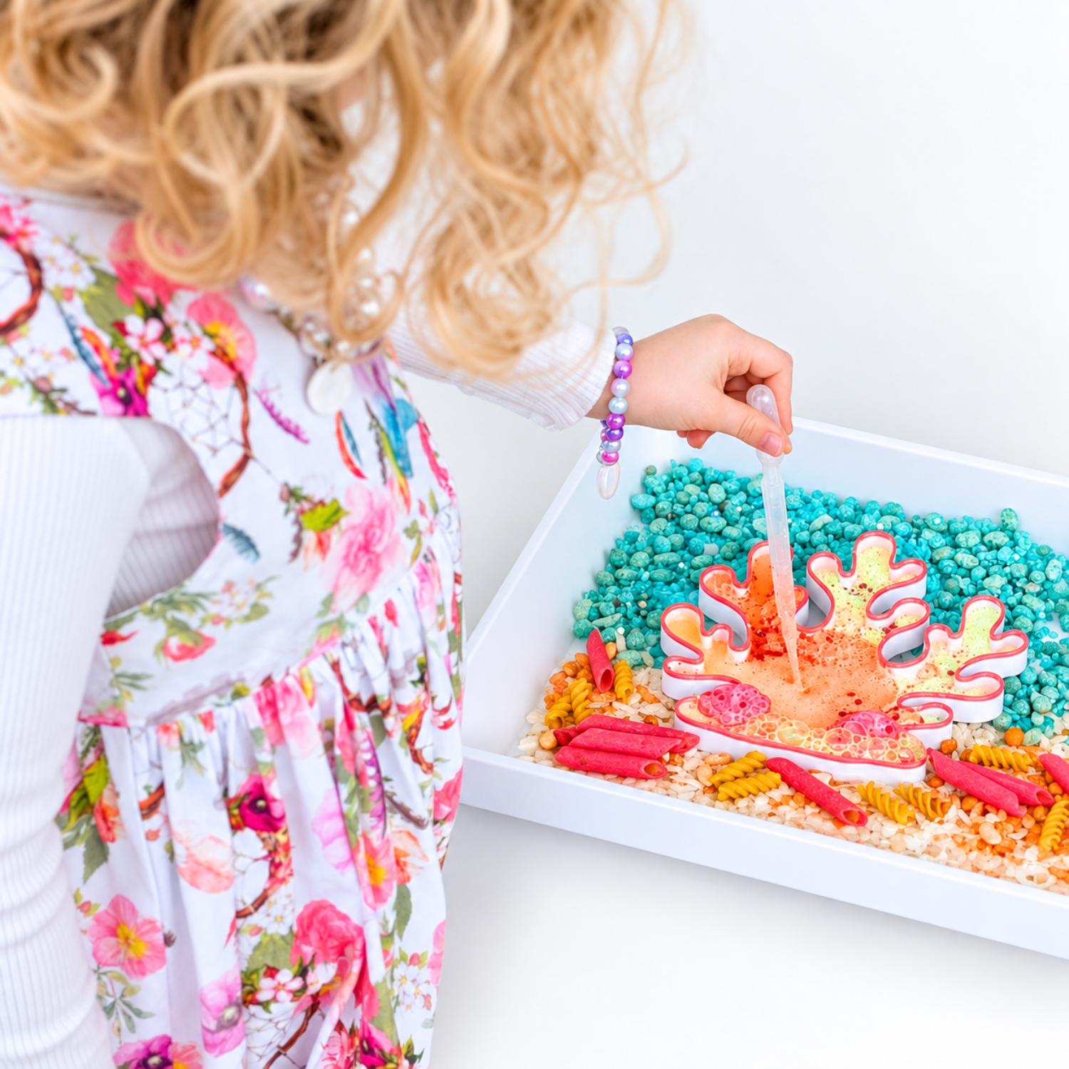 Coral Reef Sensory Play Tray
