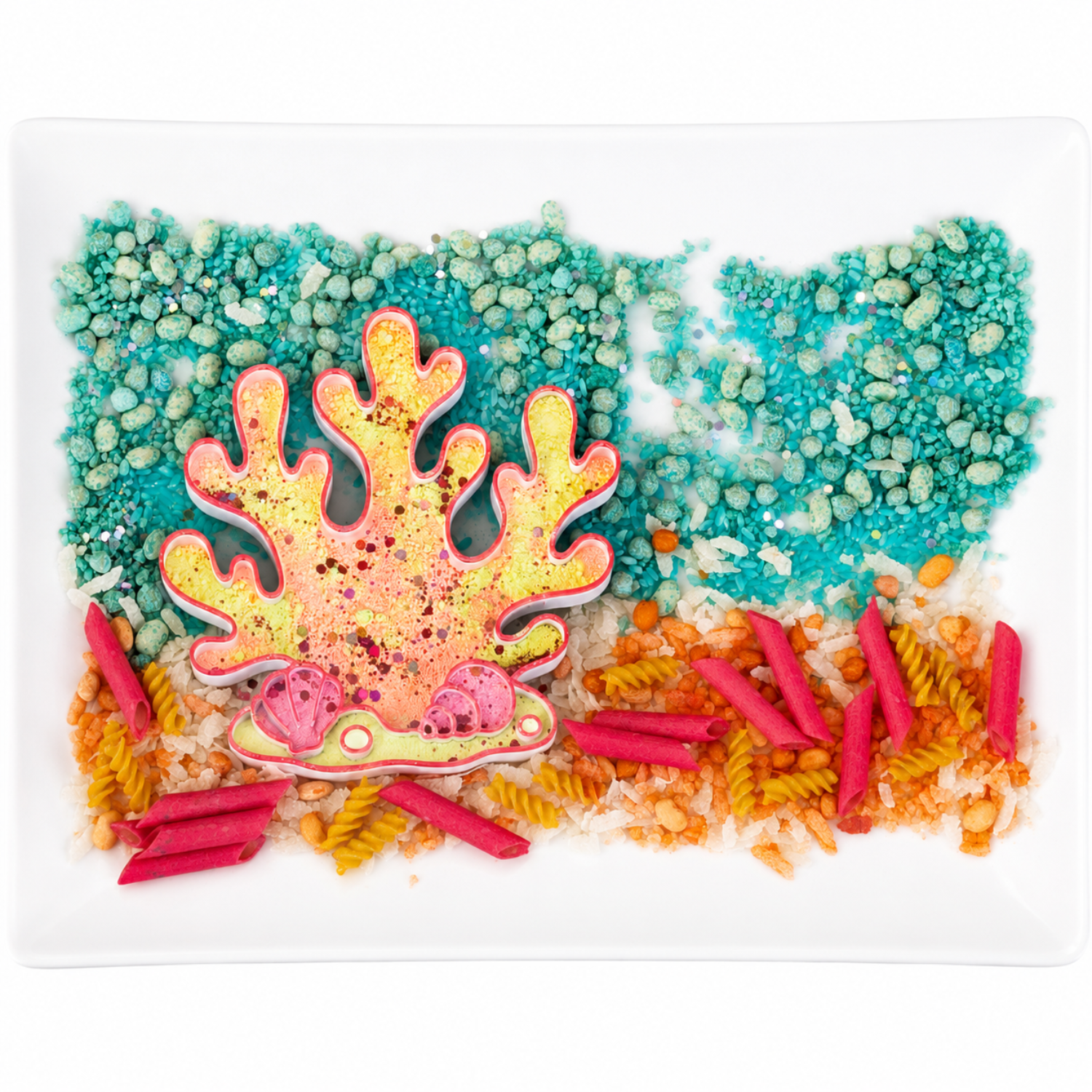 Coral Reef Sensory Play Tray
