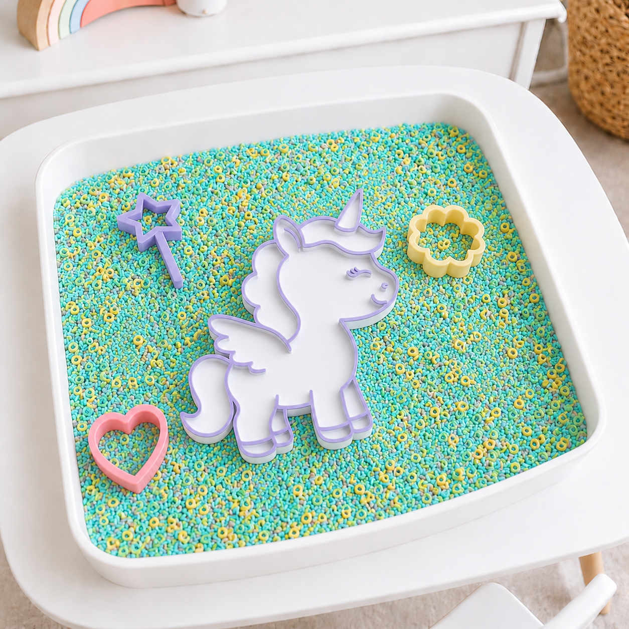 Unicorn Dreams Sensory Play Tray